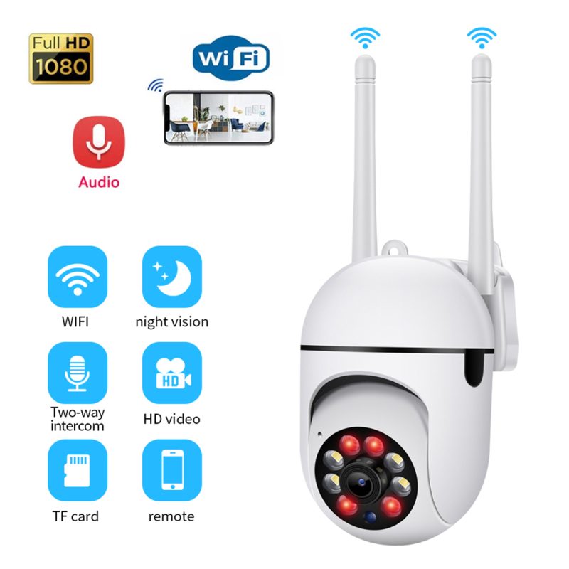 2MP 1080P HD Wireless WiFi CCTV Survalance Camera IP Security Camera Two Way Audio Remote Night Color Cam Security Protection